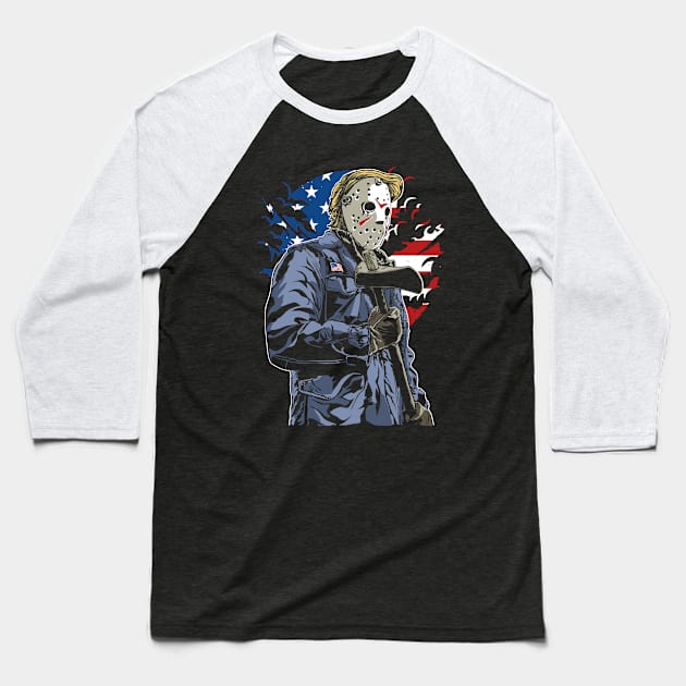 POTUS Jason Baseball T-Shirt by SEspider